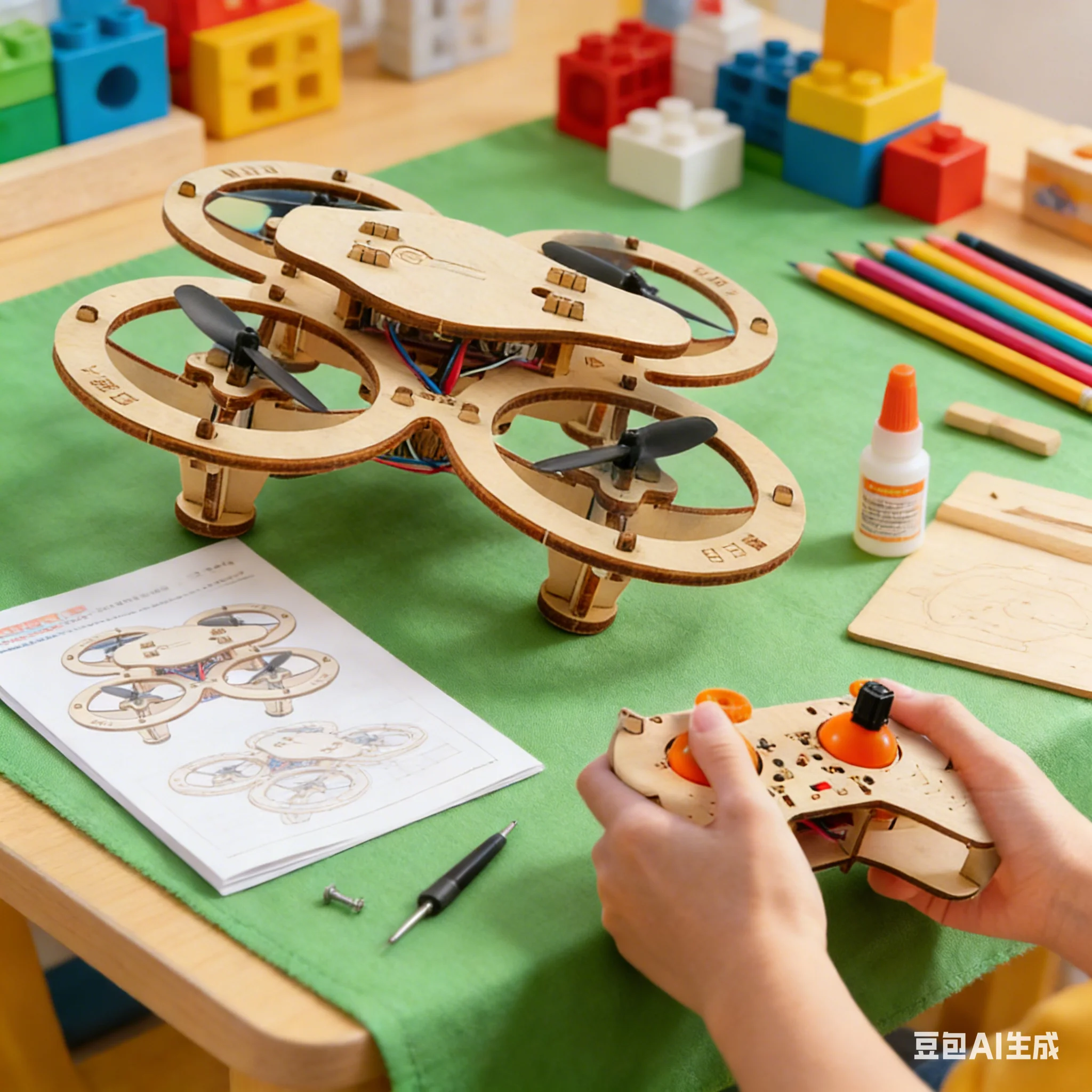 Model Kit Competition - Wooden Assembled Aircraft Model Kit 4-Axis