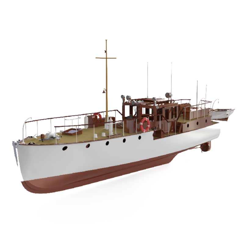 Model Kit Yacht - Remote Control Boat 880mm 1/18 Wooden