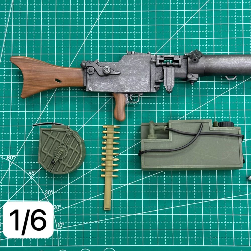 Model Kit Figures - 1/6 Scale Soldier Figures MG08/15 Machine