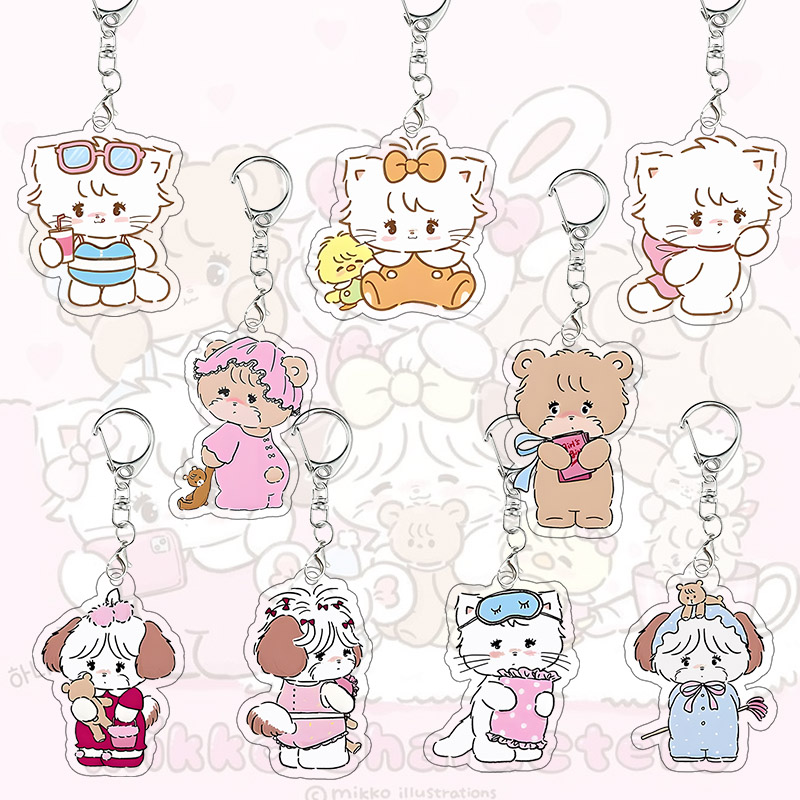 Model Kit Girls - Mikko Kawaii Acrylic Keychain Mousse Latte