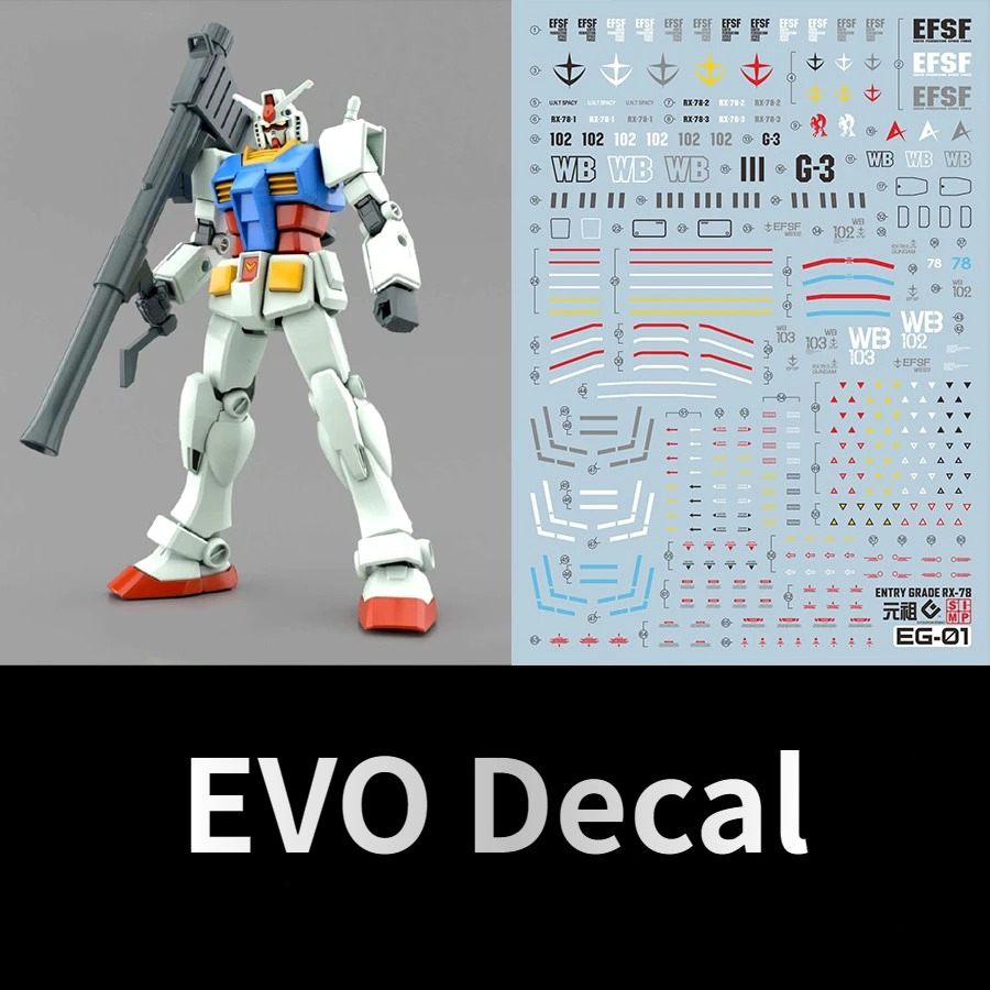 Model Kit Entry Grade - EVO EG-01 Fluorescent Water Slide Decals