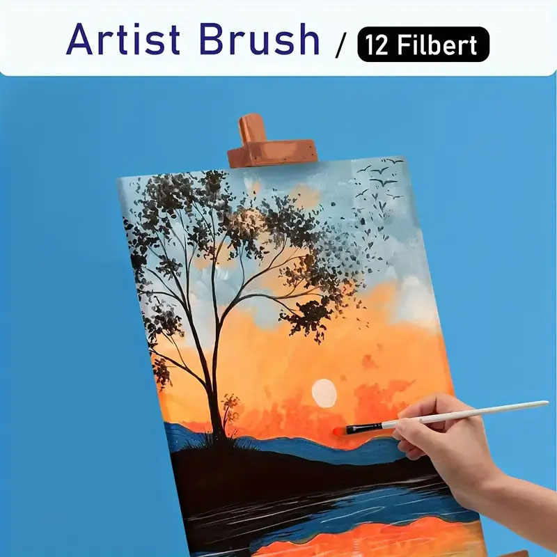 Acrylic Paint Brushes Set, 12p - đánh giá và giá Model Kit Acrylic Paint