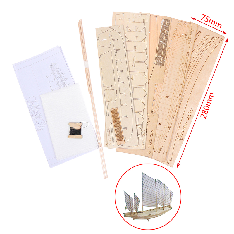 1pcs Chinese sand boat wooden  - đánh giá và giá Model Kit Entry Grade
