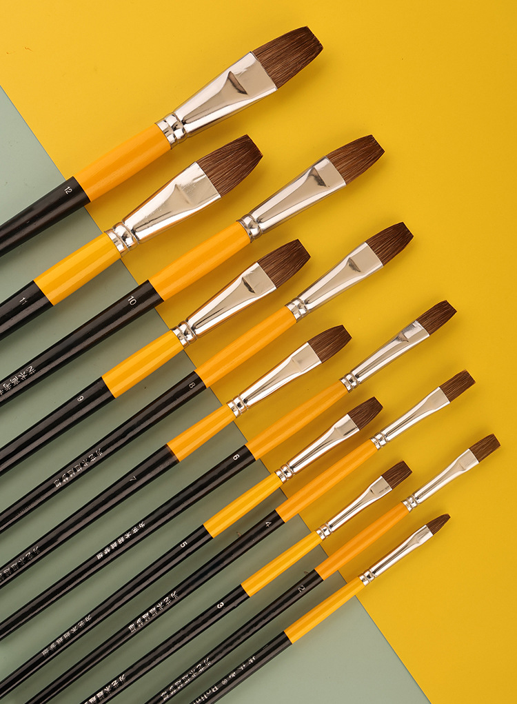 6 Cái/bộ Chồn Tóc Phẳng Đỉnh C - đánh giá và giá Model Kit Acrylic Paint