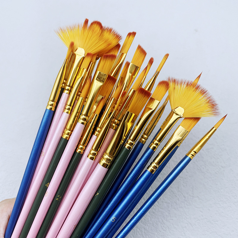 10 Cái/bộ Lông Nylon Tay Cầm B - đánh giá và giá Model Kit Acrylic Paint
