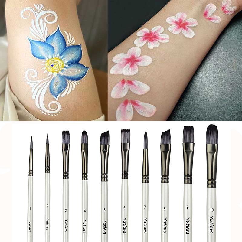 10-Piece Face Painting Brush S - đánh giá và giá Model Kit Acrylic Paint