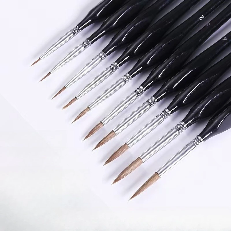 11PCS Black Sable Hair Fine Pa - đánh giá và giá Model Kit Acrylic Paint